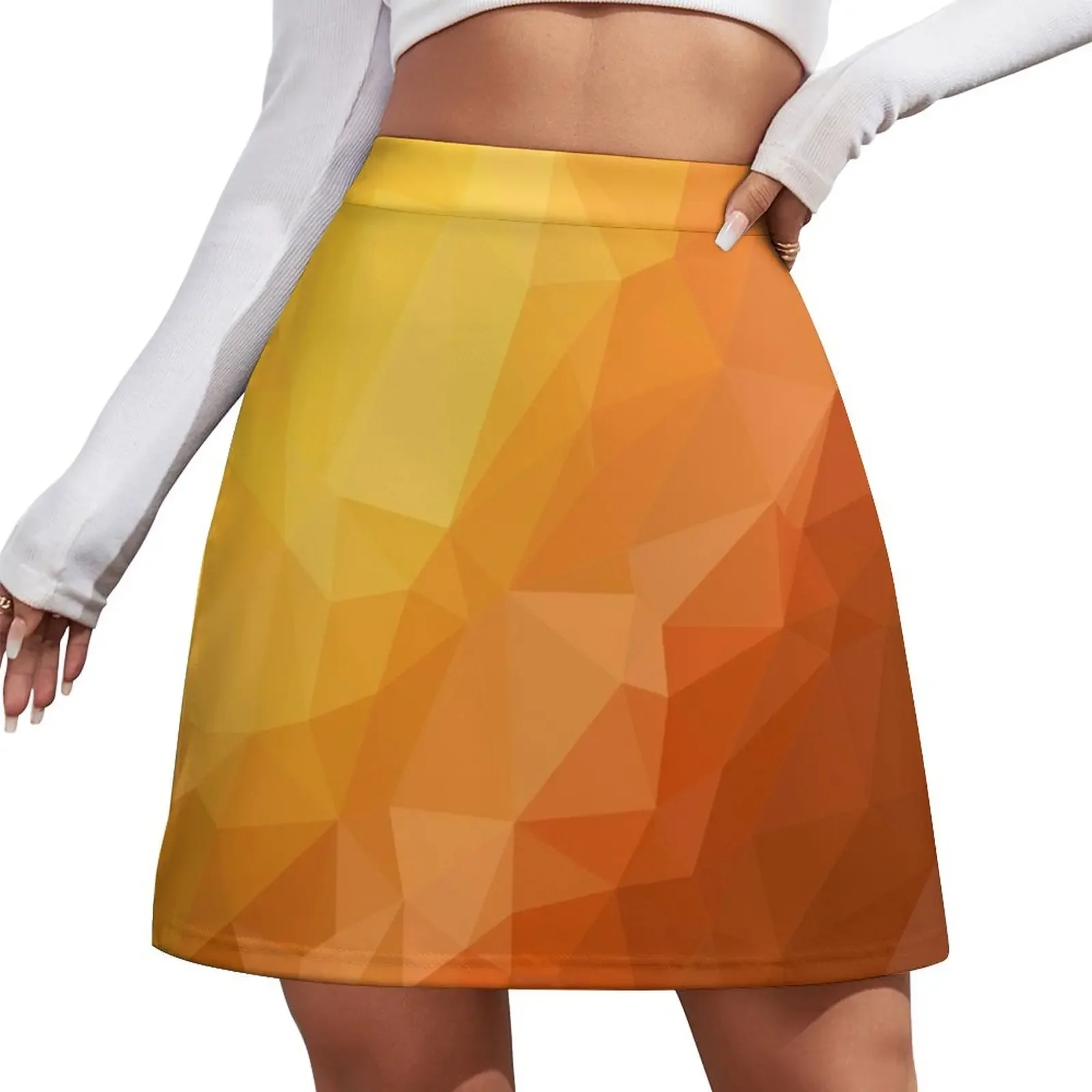 Plain Orange texture Mini Skirt korean summer clothes dress elegant party dresses for women 2025 Mini Skirt