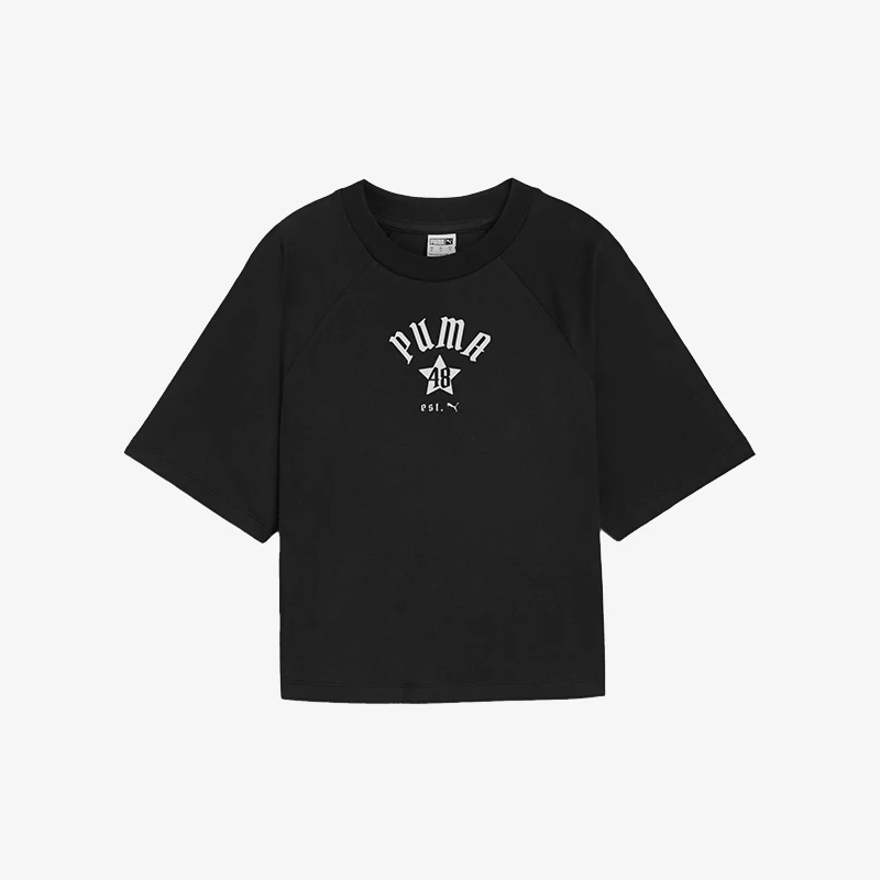 

Оригинальная новая женская повседневная свободная спортивная футболка Puma с круглым вырезом и короткими рукавами 630325-01