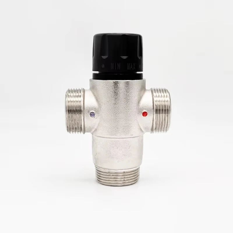 High Quality 1-1/4" DN32 Water Mixing Valve Water Heater Solar Thermostatic Valve Three Way Water Temperature Control Valve