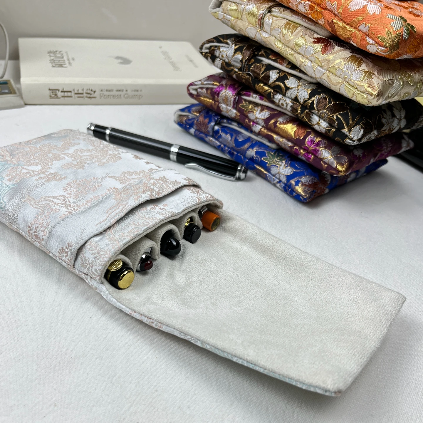 Damask Pencil Bag 5 Pack Pen Case Pen Case Protective Case Portable Pen Case Cute Pencils Case  Fountain Pen Case