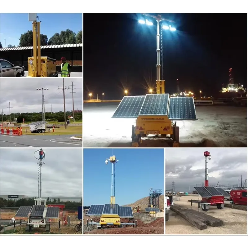 Customized Solar-Powered Emergency Lightning Vehicle Solar Lighthouse LED White IP65 Waterproof 3-Year Warranty