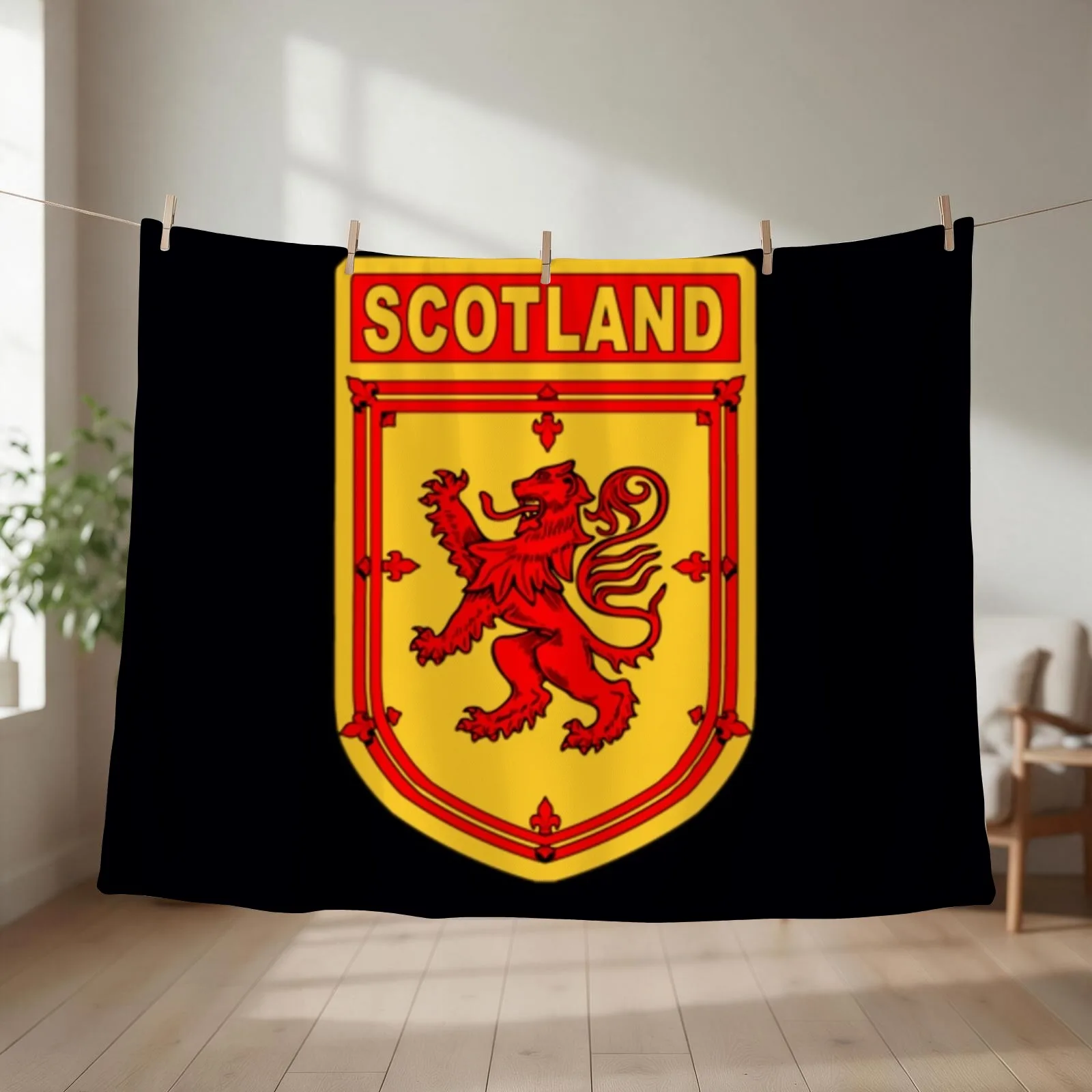 SCOTLAND SHIELD Throw Blanket couch cozy soft plush fuzzy picnic outdoor blanket