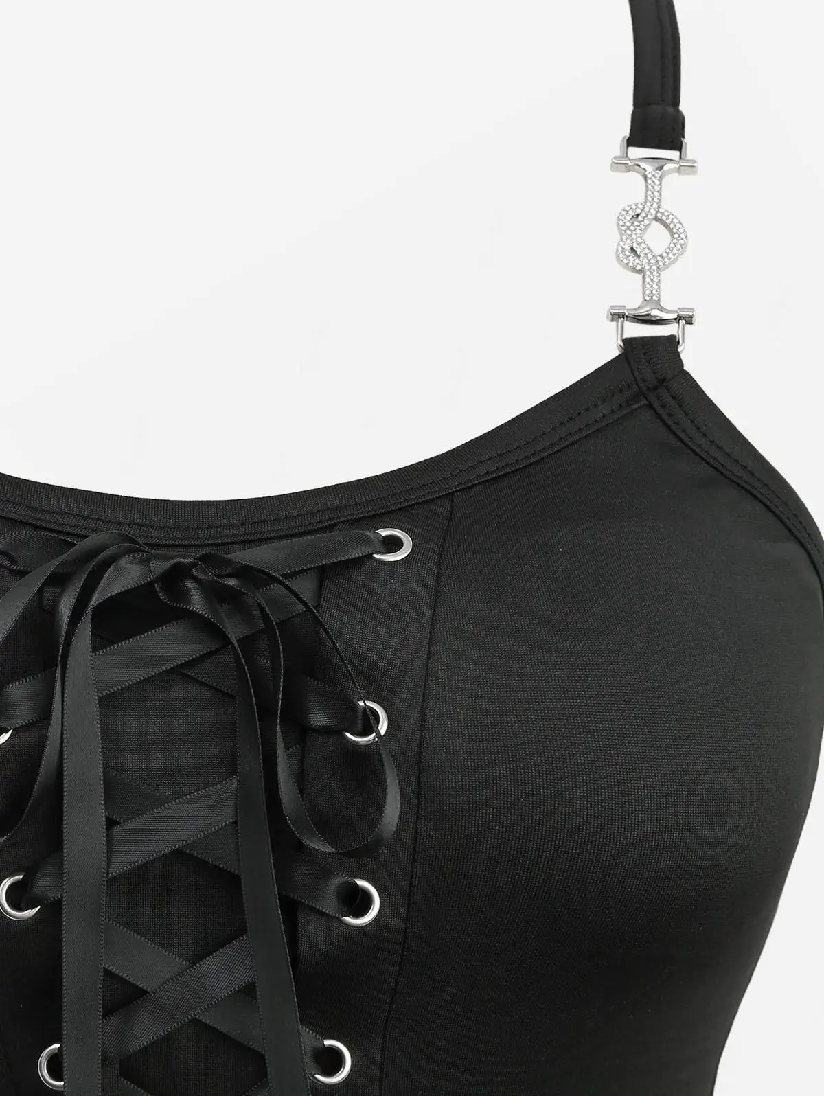 Vestido Cami A-Line com Estampa de Borboleta em Hot Stamping Prateado, com Cinto Removível, Vestido Casual Sem Mangas para Mulheres Verão 2026