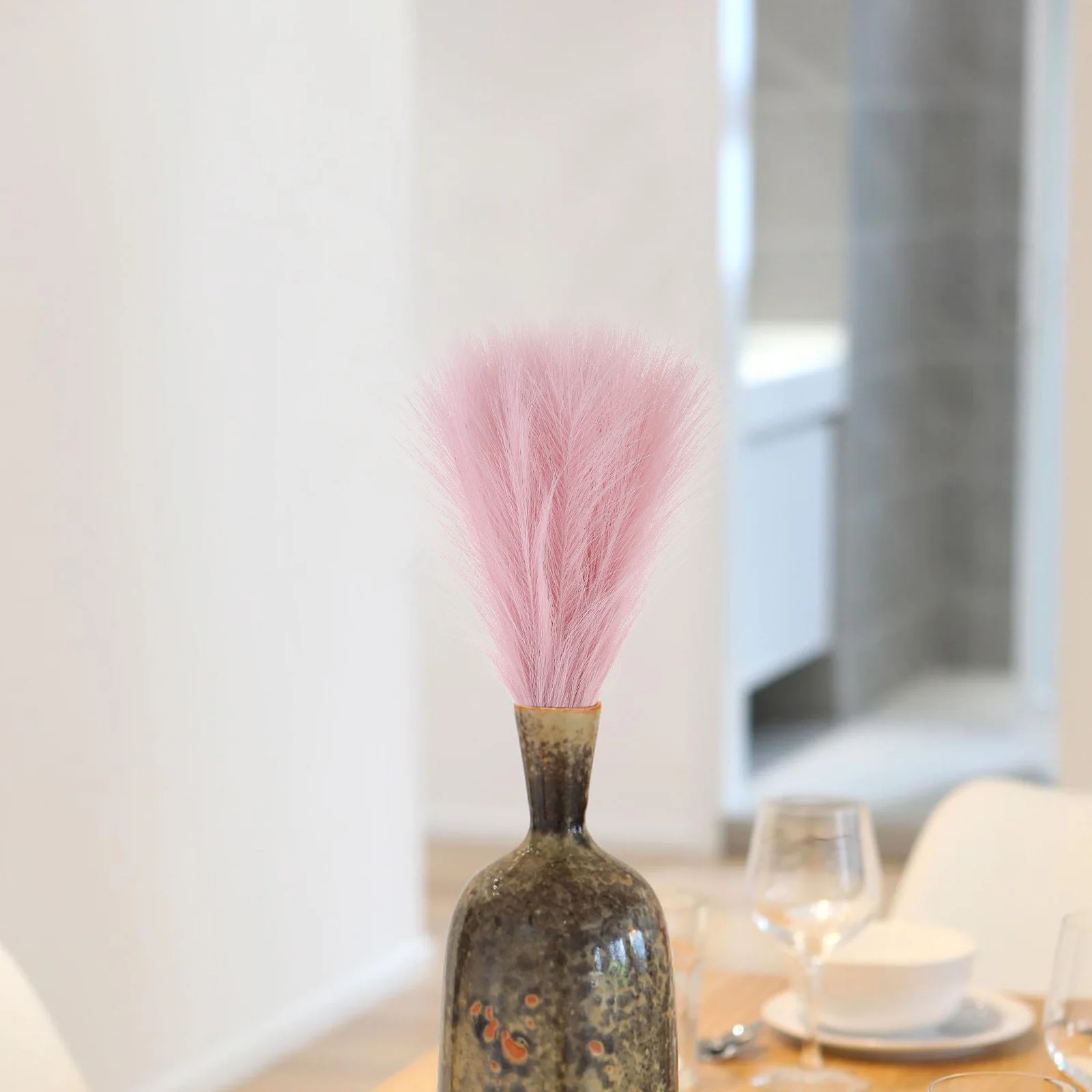 

6Pcs Artificial Pampas Grass Faux Reed Branches Colorful Simulation Vase Decor Home Living Room Wedding Props DIY Arrangement