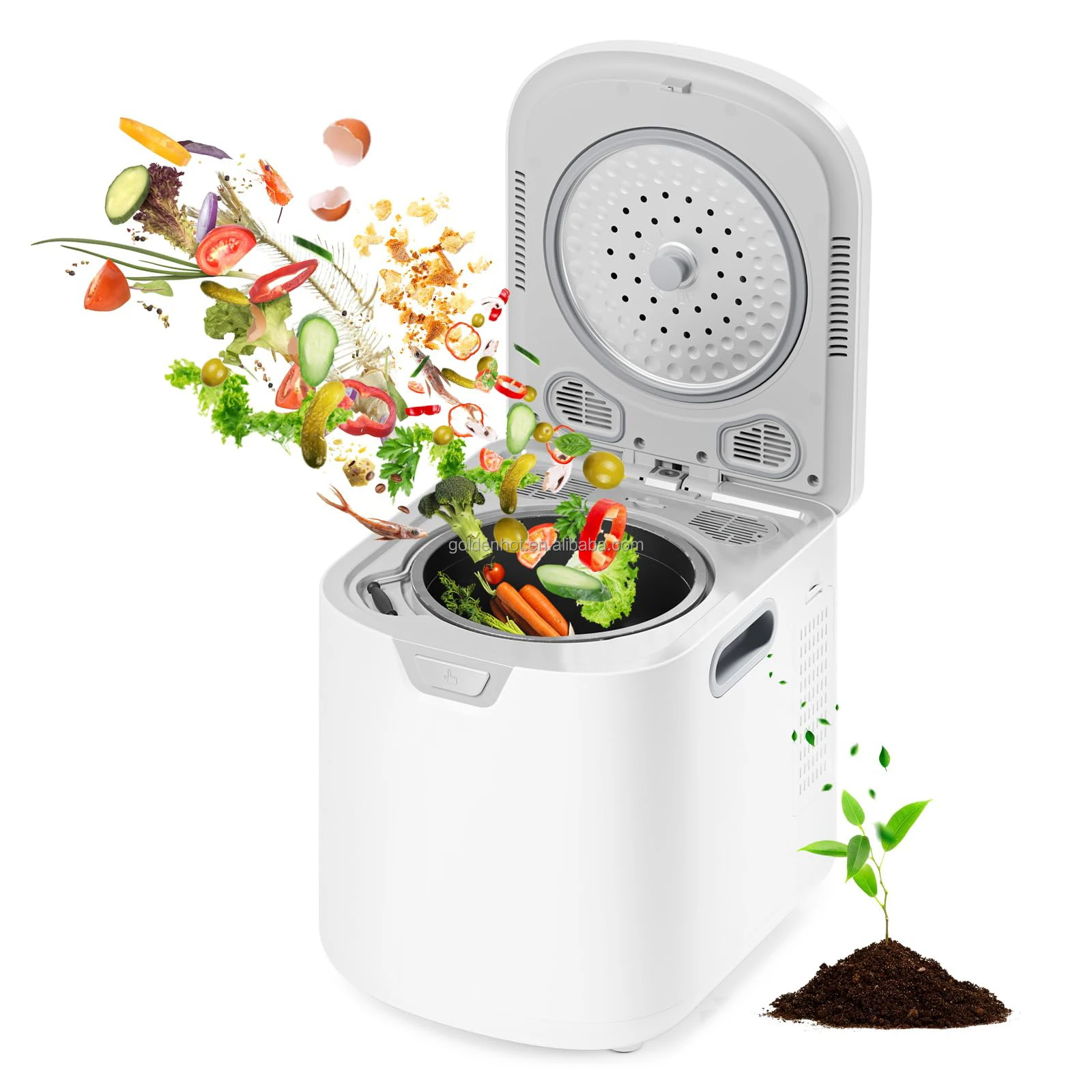 

New 4L Smart Electric Kitchen Composter | Odorless Auto-Cleaning Food Waste Disposer | Indoor Use