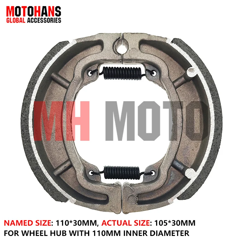 

BLACK SHEEL ASBESTOS FREE BRAKE SHOE 110*30 MOTORCYCLE PARTS FOR BAJAJ BOXER CT100 TVS STAR100 SUZUKI AX100 ITALIKA FT110 10-16