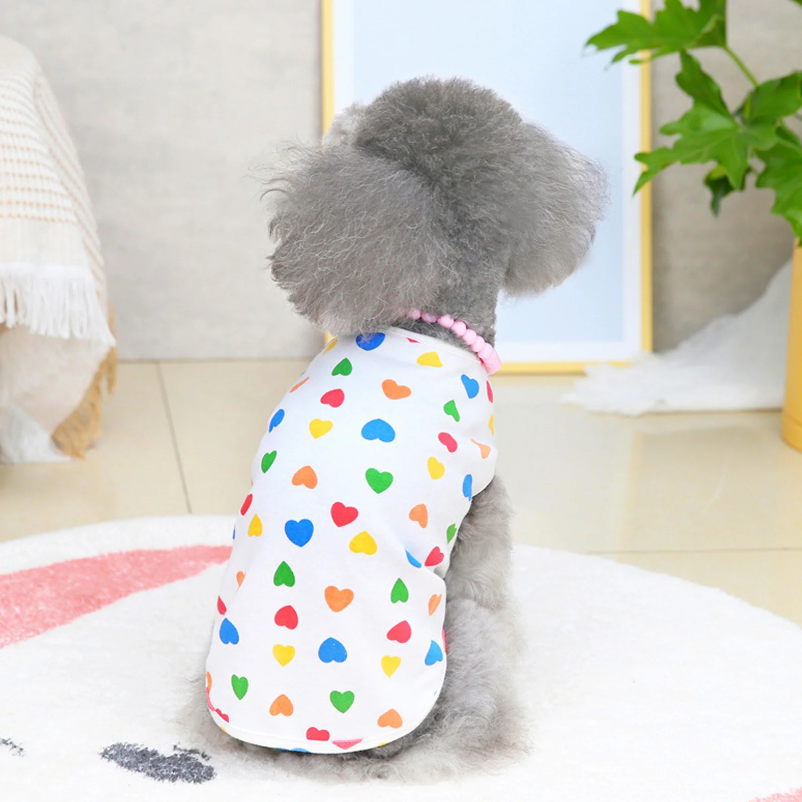 قميص كلب رائع، ملابس للحيوانات الأليفة، ملابس مزخرفة، قطن عالي الجودة، قابل للتنفس، متين، سهل الارتداء، مثالي للصور اليومية