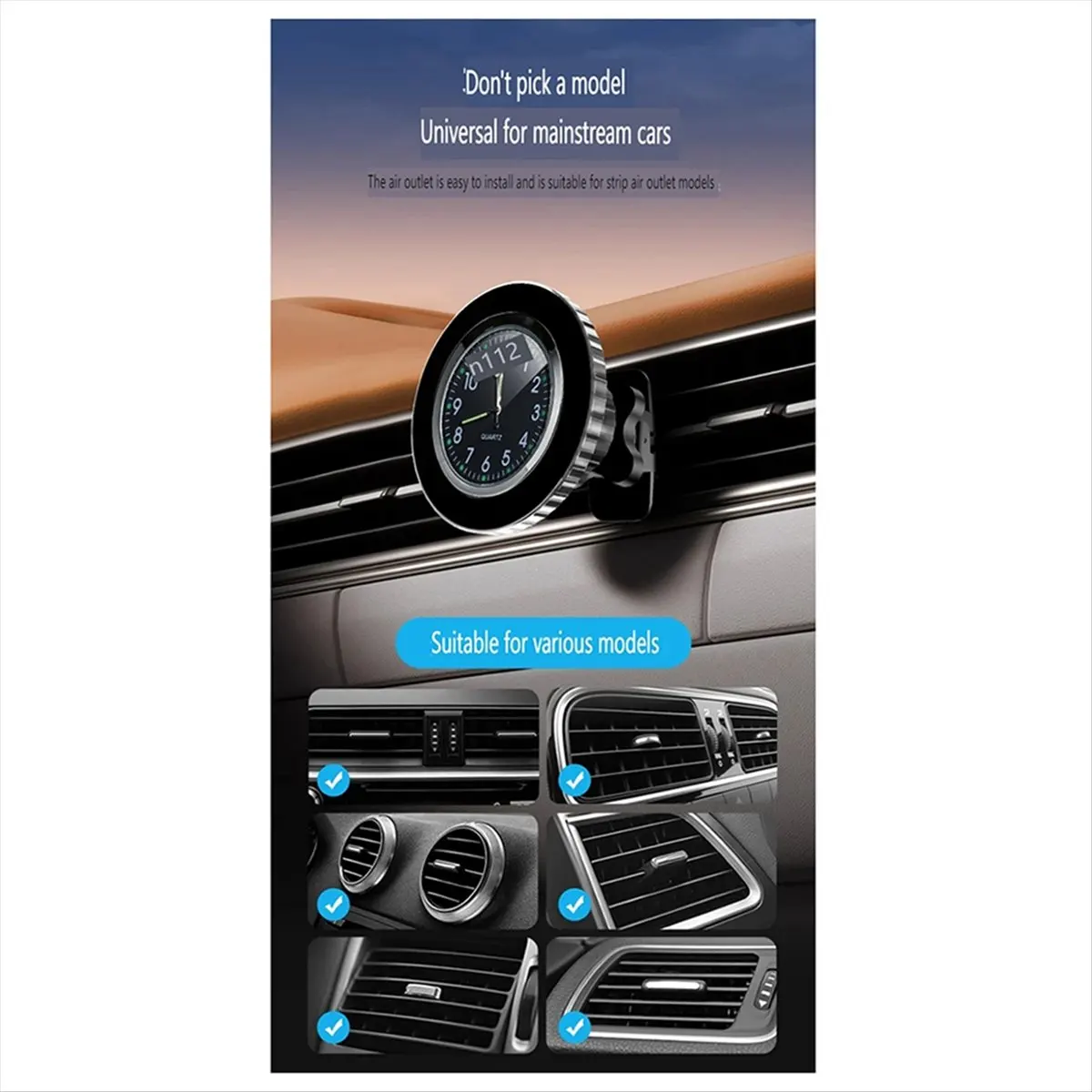 forfor Clock Magnetic Car Phone Holder for Magsafe 360° Rotate Cellphone Stand Vent Magnet Mount Support for Smartphones