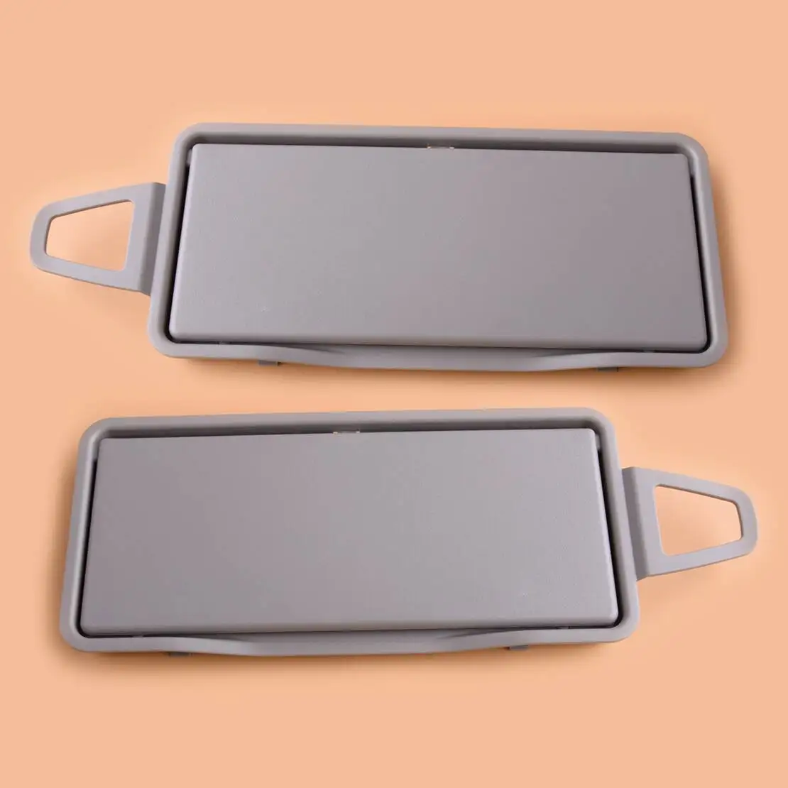 1 Pair Left & Right Side Sun Visor Shade Makeup Mirror Frame Cover Gray Fit for Mercedes Benz E Class W212 CLS W218 2011-2014