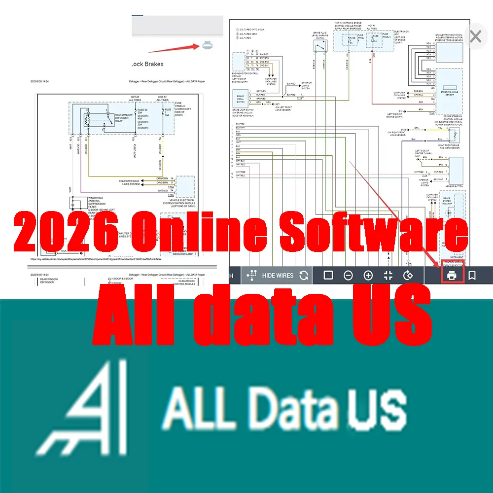 2026 Newest Alldata US Online Account Repair Software Alldata US Car Data with Workshop Wiring Diagram Support Mobile/PC Login