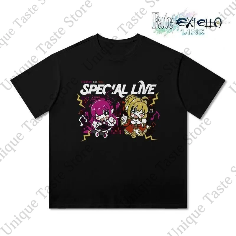 ‌Fate EXTELLA LINK T Shirt Tamamo No Mae Nero Charlemagne Cartoon Print T-shirt Summer Comfortable Cotton Short Sleeve Tee Tops