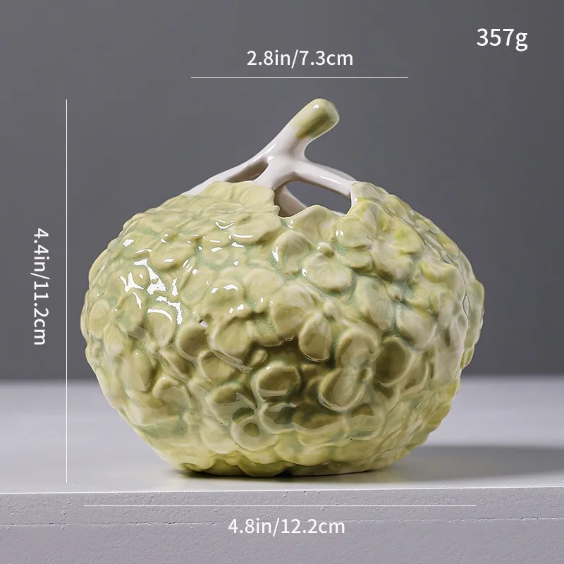 1pcs Embossed Ceramic Vase Hydrangea Round Vase Creative Floral Arrangement Holder Home Office Tabletop Decorative Ornament