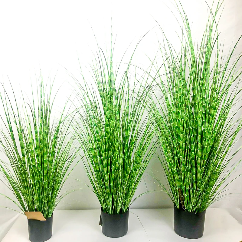 

150cm Large Artificial Plants Fake Onion Grass Potted Wedding Flower False Reed Leafs PVC Tree Bonsai For Home Room Office Decor