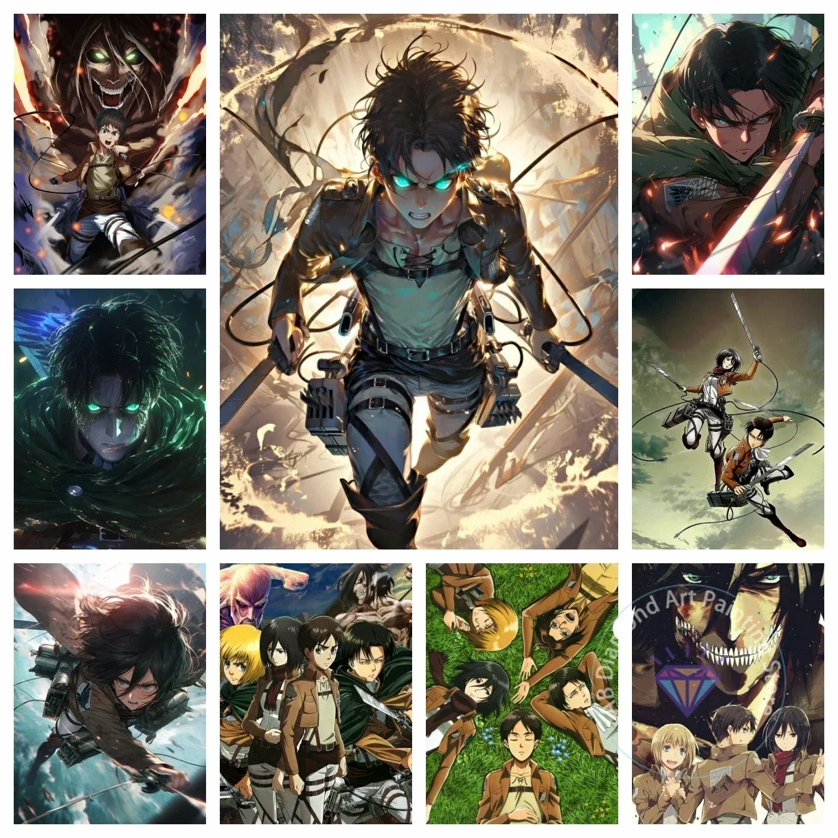 

Атака Титанов японского аниме 5D DIY комплект алмазной живописи Алмазная вышивка крестиком подарок ручной работы ремесла украшение дома