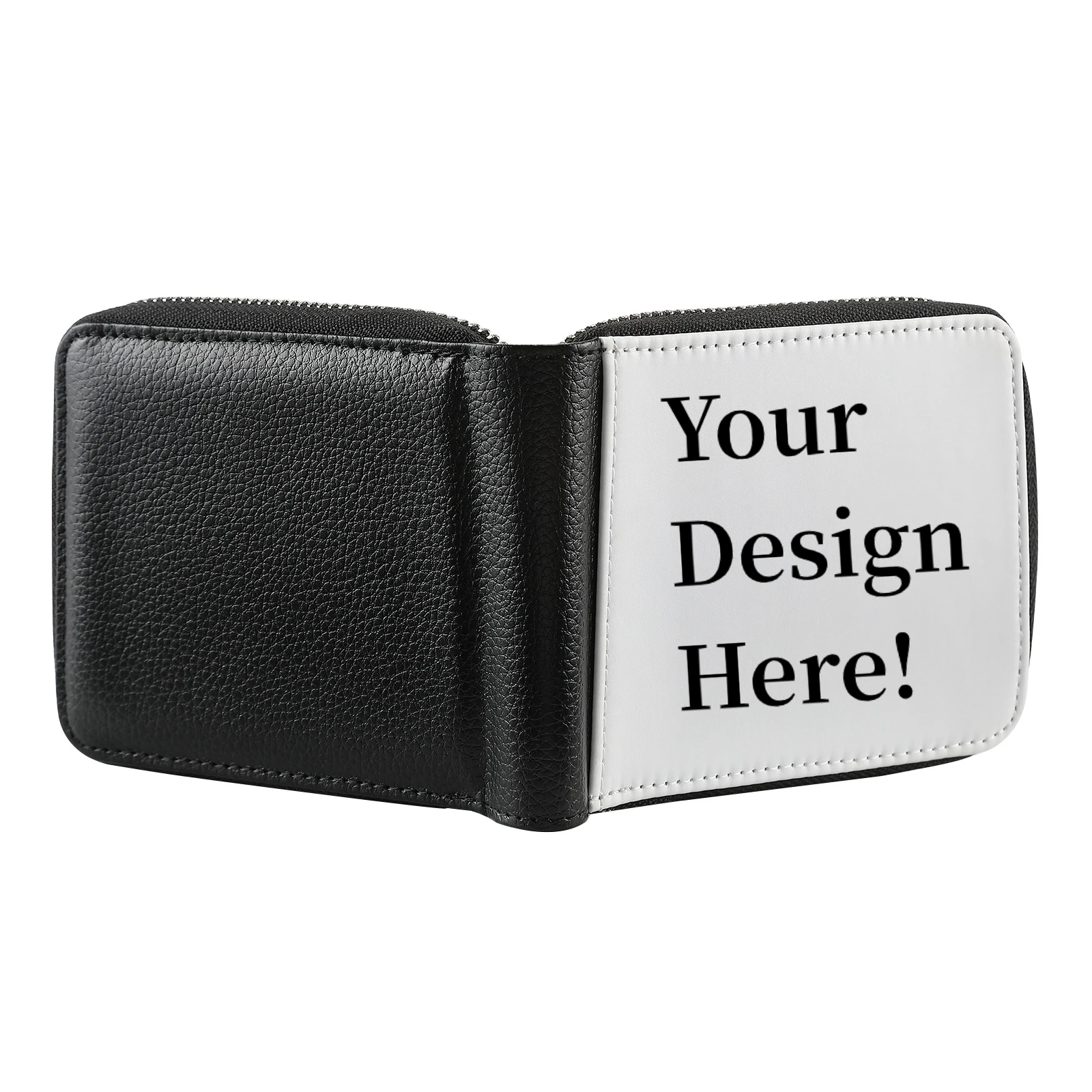 Custom Pu Leather Men Wallet Coin Purse DIY Print Your Design Multi Card Bags Gift Custom Personalized Gift