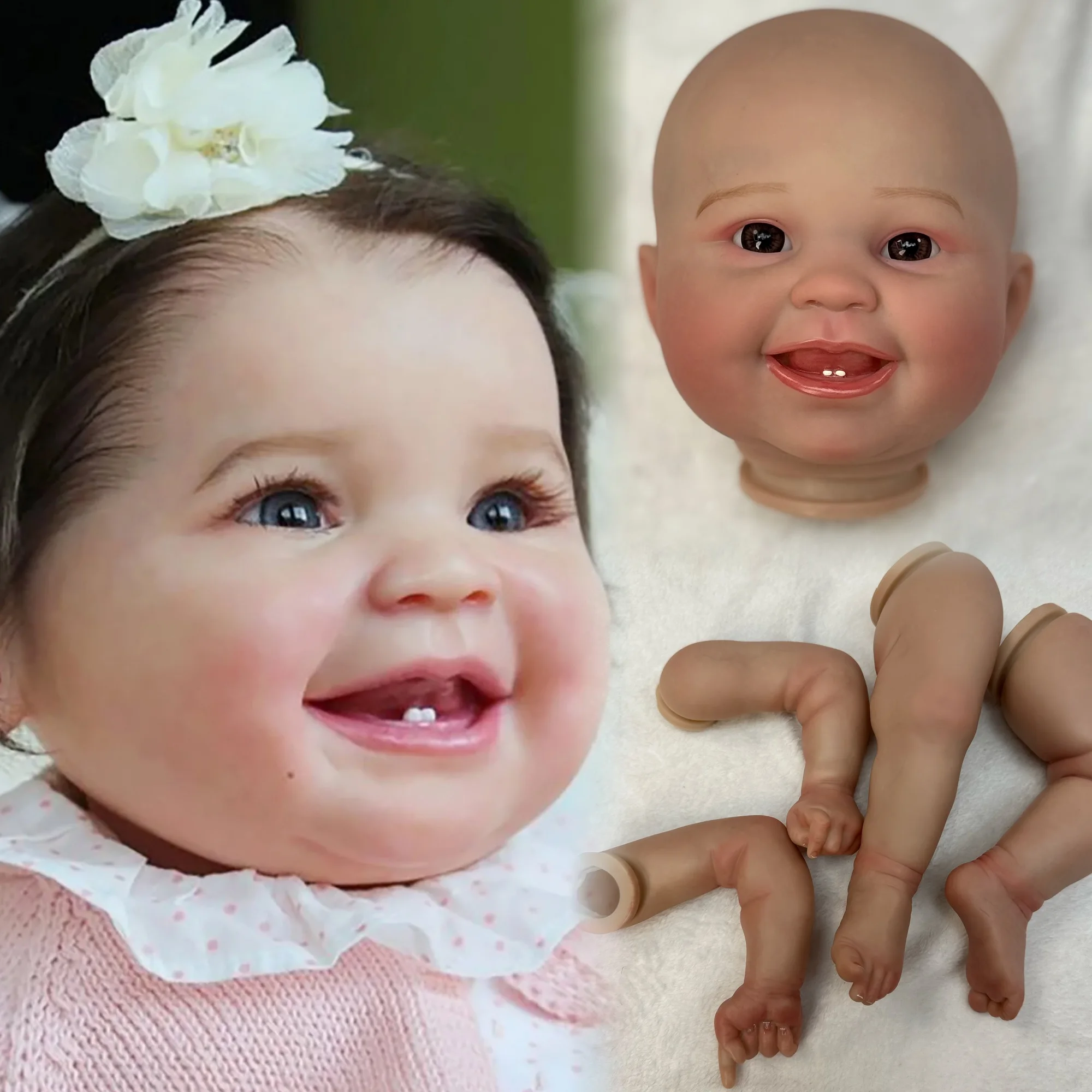 20 Inch Juliana Painted Reborn Doll Kits Handmade Bebe Newborn Doll Kits DIY Soft Vinyl Doll Parts For Family's Gifts