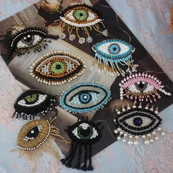 High-grade 3D hand-nailed bead eye cloth patch DIY jewelry clothing skirt sewing decorative accessories patch