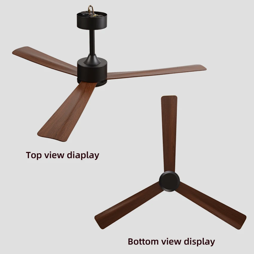 Ventilador de techo con inversor de 50 pulgadas: control remoto de 6 velocidades, silencioso y ahorrador de energía para salas de estar/comedor, con un diseño moderno y elegante