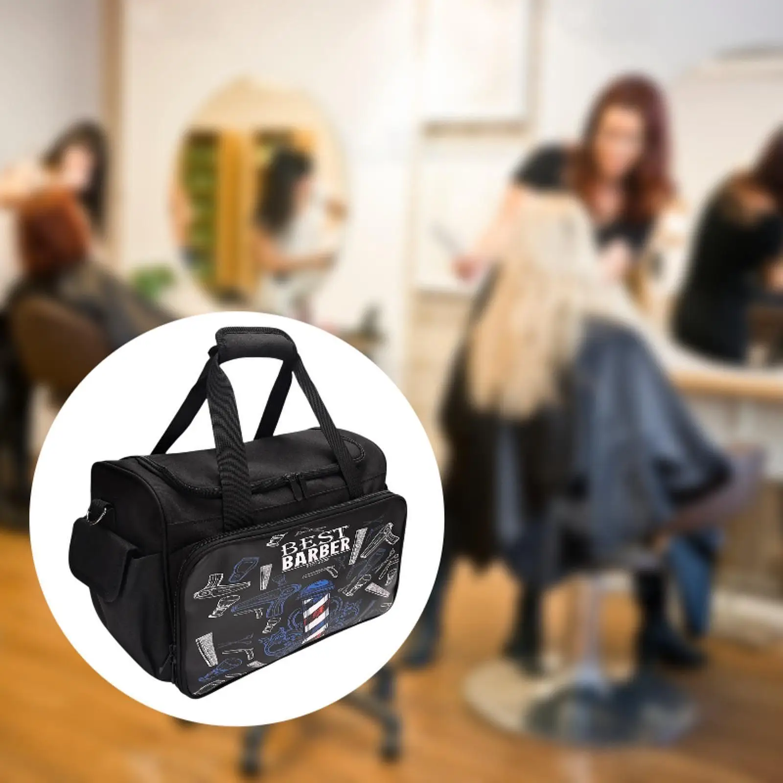 Hairdressing Bag Professional Carrying Pouch Large Capacity Hairdresser Organizer Bag for Equipment Comb Barber Travel Scissors