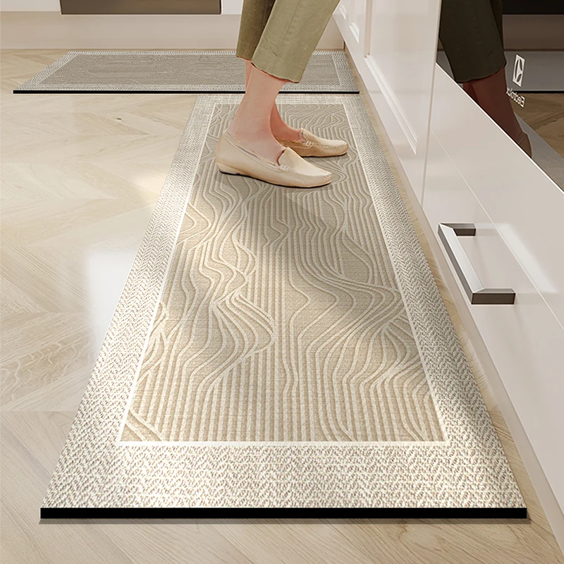 

Коврики для кухни Водонепроницаемый Нескользящий виниловый ковер Домашний декор Длинный коврик из ПВХ Кожа Маслостойкий напольный коврик Alfombra Cocina Este жанмח longa 한을