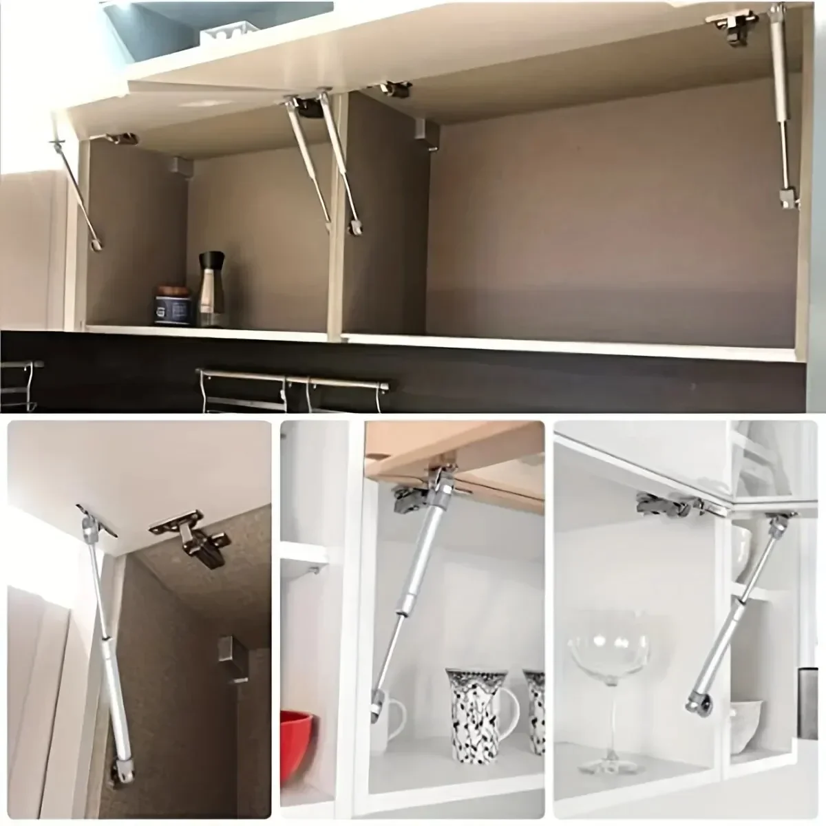 1 pedaço de haste hidráulica pneumática, haste pneumática, haste de suporte de mola de ar do gabinete, para usar com uma cama de porta dobrável.