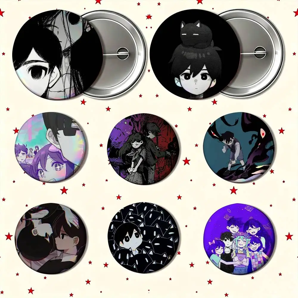 O-Omori Game 25mm 32mm 44mm 58mm Anime Badges Brooches DIY Pins Decorations Birthday Gifts