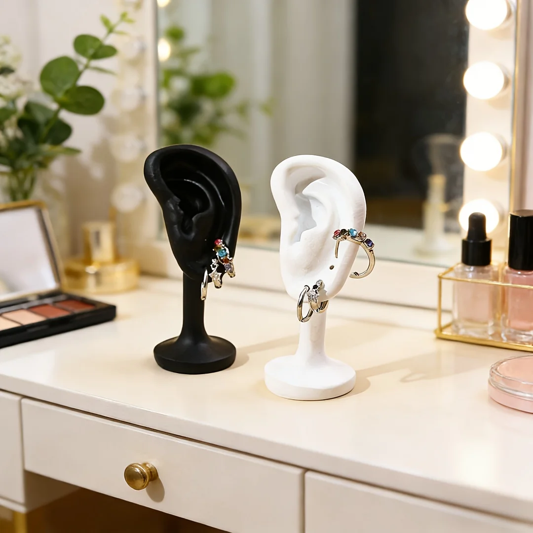 

Resin Portable Earring Display Stand Jewelry Rack Ear Shaped Ear Studs Organizer Holder Rack for Earrings Earrings Display Tool