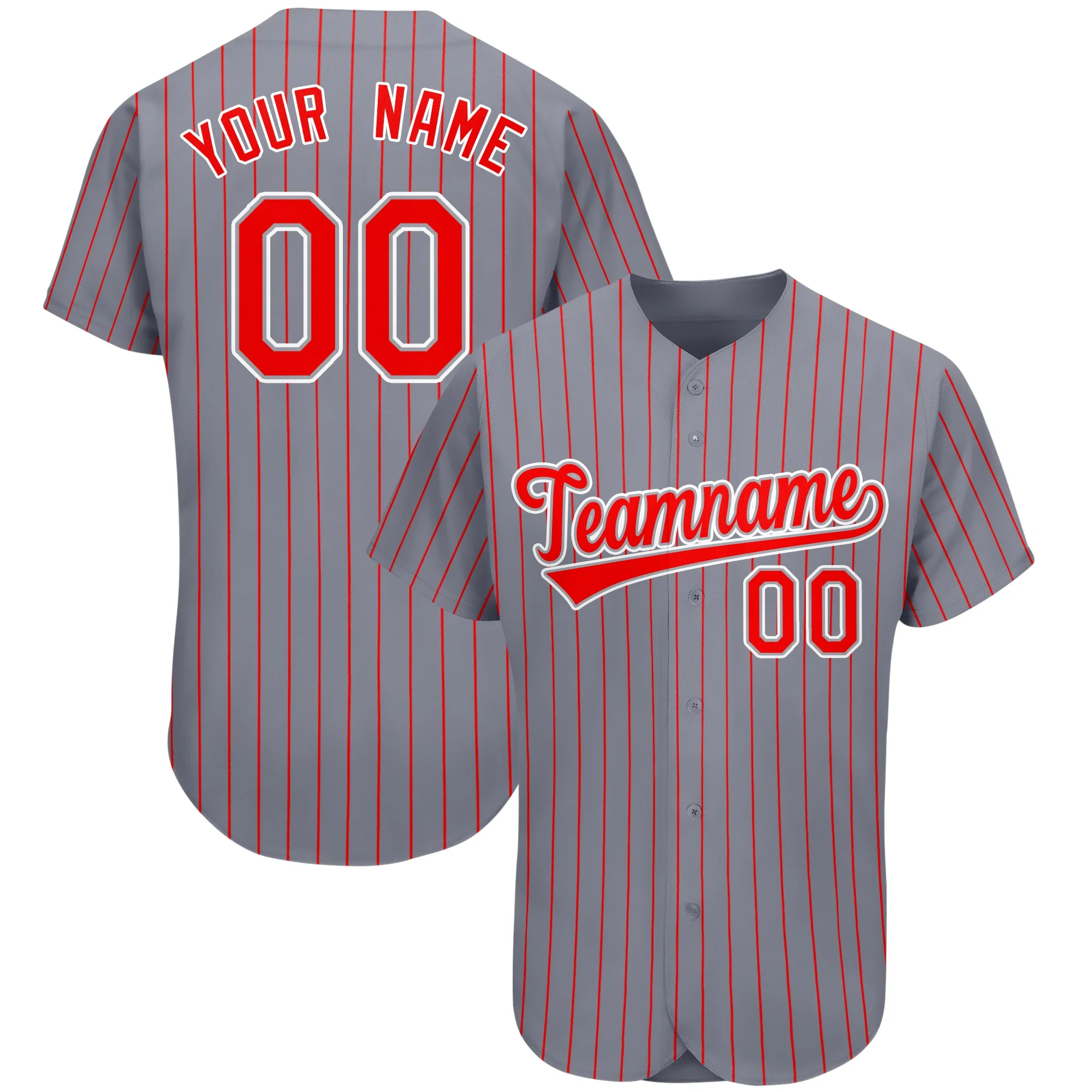 Baseball Jerseys Custom Stripes Printing Team Name/Number Baseball Shirts Outdoor Softball Game Training Uniform for Men/Women image 2