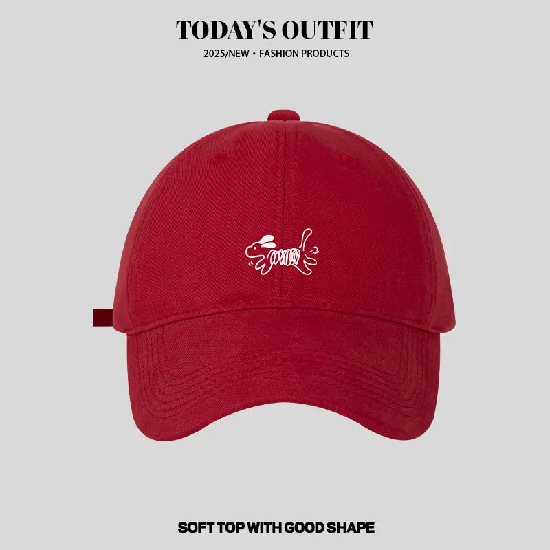 

Дышащая бейсболка с вышивкой для щенка, регулируемая моющаяся винтажная кепка с утиным языком, мягкая уличная бейсболка Snapback, унисекс