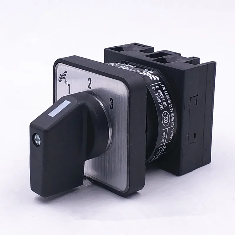 

Комбинированный переключатель, 1 шт., 3 положения (1-2-3), 4 винтовых клеммы, 660 В, 20 А