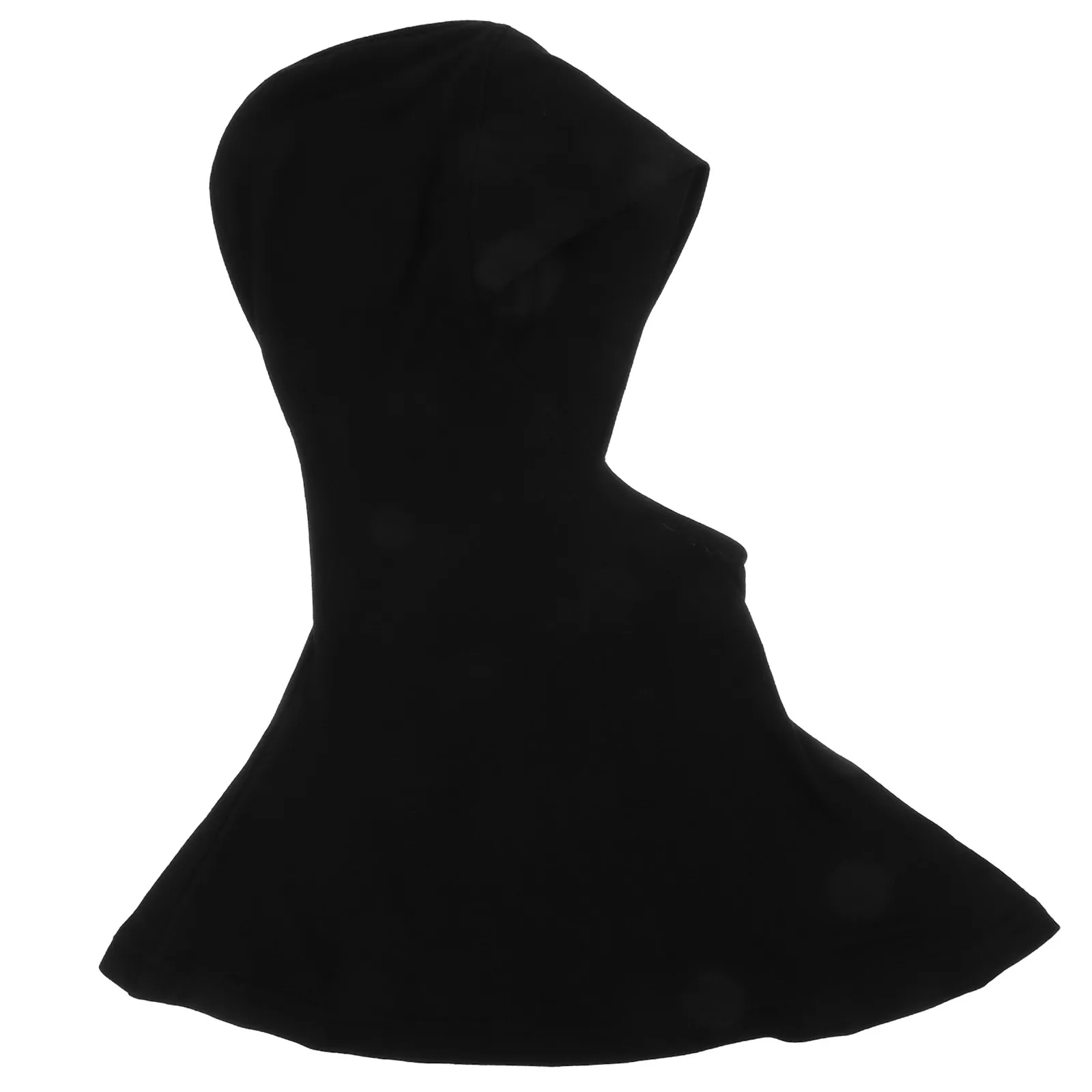 

Black Full Cover Inner Hijab Cap Adjustable Breathable Muslim Hijab Neck Scarf Bone Lady Islamic Muslim Headwear 43x45cm