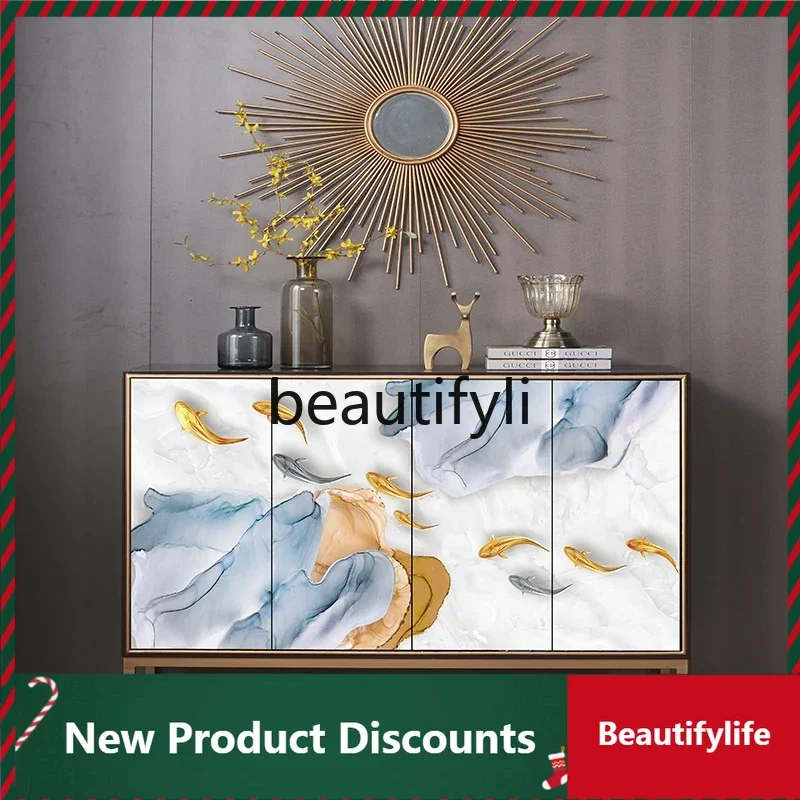 

Light luxury door cabinet foyer partition cabinet American shoe cabinet modern simplicity D80