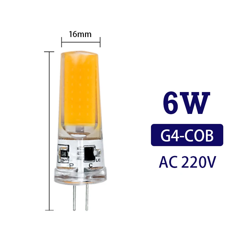 G4 G9 LED COB Lampe 3W 6W Glühbirne E14 AC DC 12V 220V Kerze Lichter Kalt/Warmweiß Ersetzen 30W 60W Halogen für Kronleuchter Scheinwerfer