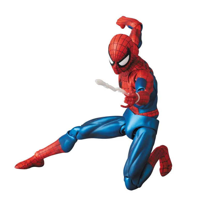 Disney Mafex 075 Spiderman Action Figure 16cm High Quality Spider Man Multiple Accessories Model Doll Toys Collection Gifts