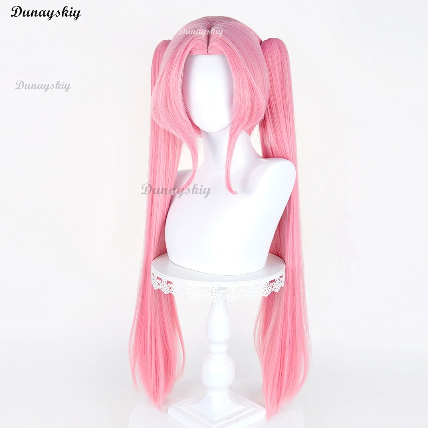 Alien Stage Zombie Stage Mizi Cosplay Wig Prop Double Ponytails Pink Wig Heat Resistant Synthetic Wigs Halloween Carnival Party view 6