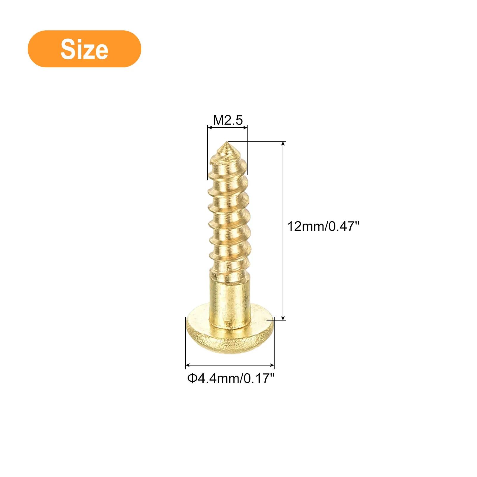 20/30Pcs Wood Screws M1.6 M2 M2.5 M3 M3.5 Slotted Round Head Brass Self-Tapping Screw