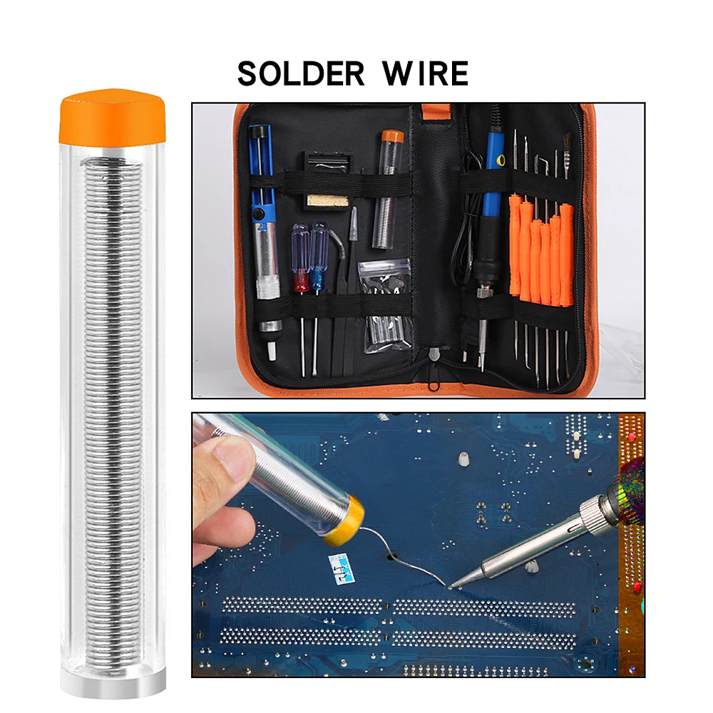 WENXING Full Set 60W 110V/220V Electric Soldering Iron Kit with Adjustable Temperature Welding Iron Electronic Repair Tool