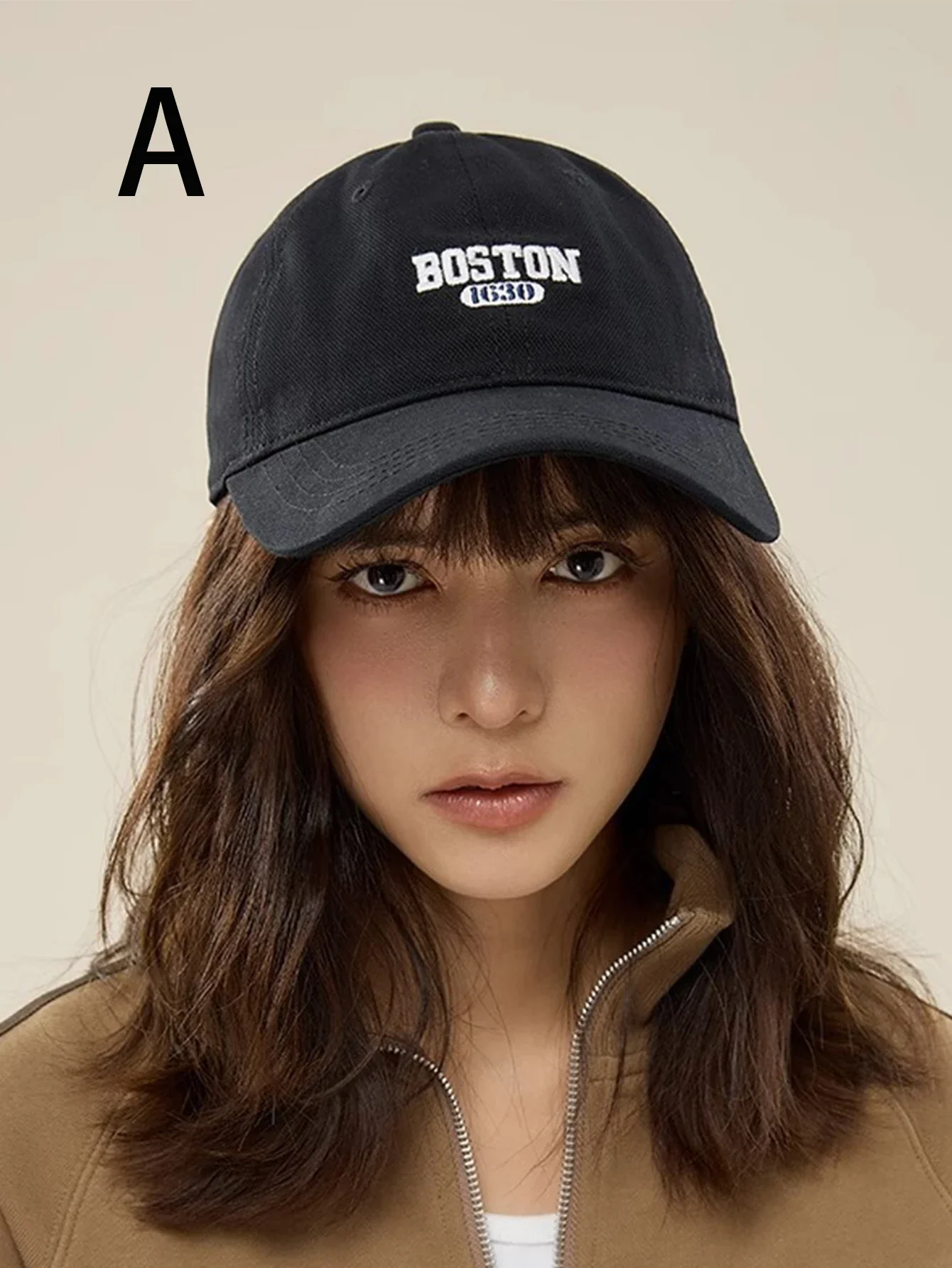 1 unisex all season fashionable pure cotton retro embroidered letter Boston baseball cap