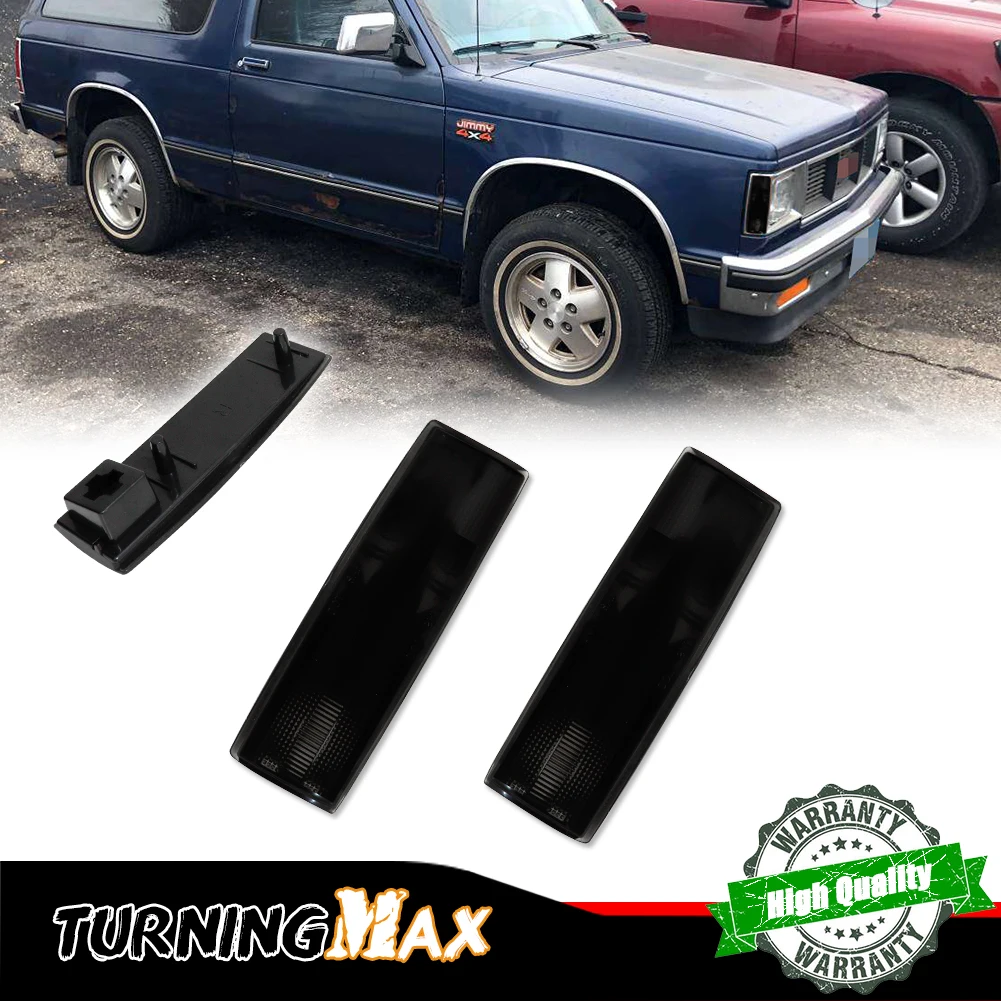 Front Bumper Side Marker Light Covers For Chevrolet S10 Tahoe, Oldsmobile Bravada Base, GMC Jimmy SLS, No Bulb/Socket