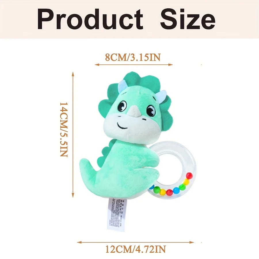 Coctelera de sonajeros suaves para jóvenes, juguetes de desarrollo con agarre manual para jóvenes, lindos juguetes de peluche con sonido para 0-3 años