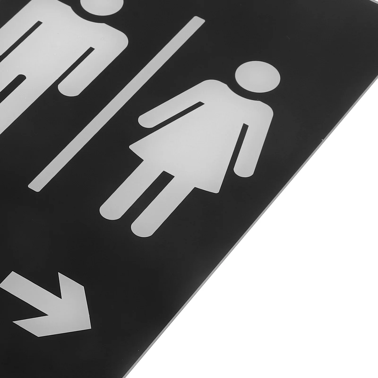 

Self-Adhesive Acrylic Toilet Sign for Unisex Restroom Clear Bathroom Door Sign Long-Lasting Lavatory Direction Marker for Mall