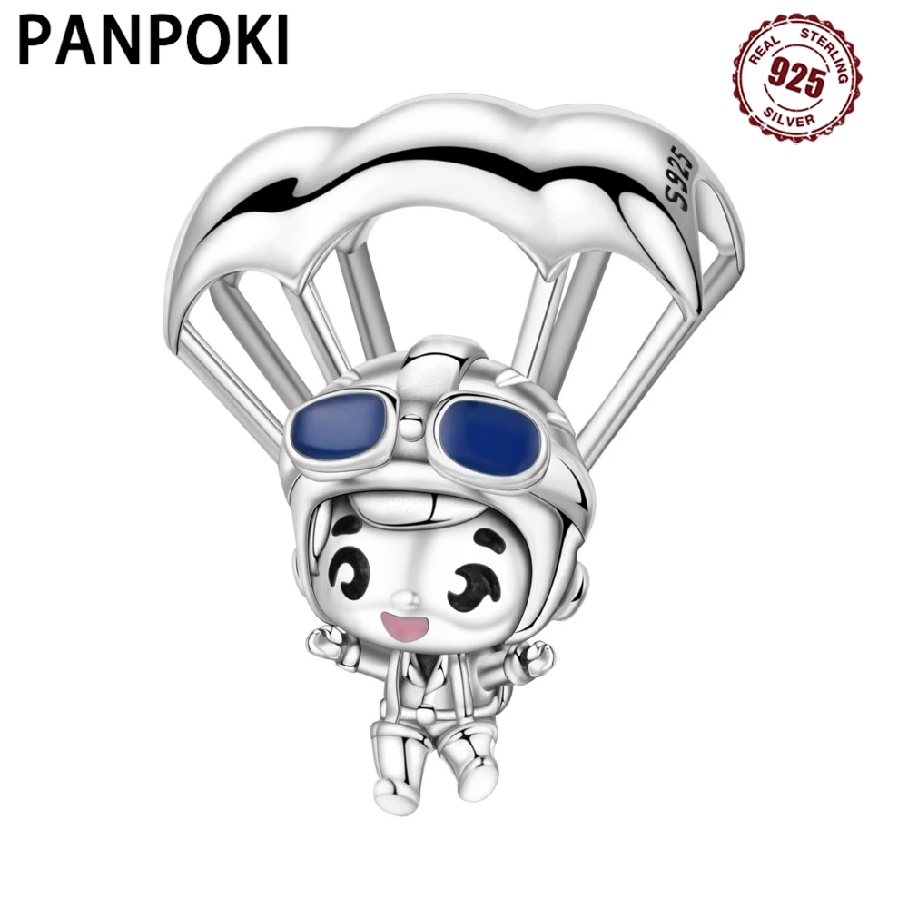 

PANPOKI стерлингового серебра 925, парапланер, персонаж мультфильма, оригинальные подвески, браслет, подвески, ювелирные изделия, вечерние бусины, сделай сам, модные подарки