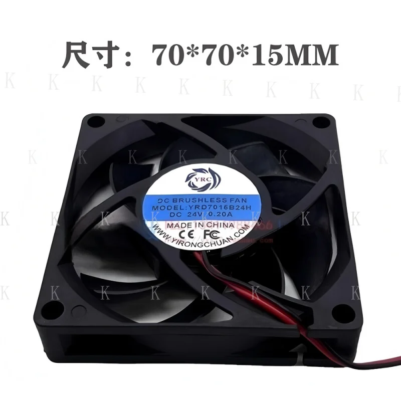 

C ДЛЯ YRC YRD7015B24H 7015 DC 24 В 0,20 А 7 см 2-проводной бесшумный инверторный охлаждающий вентилятор # А6–27