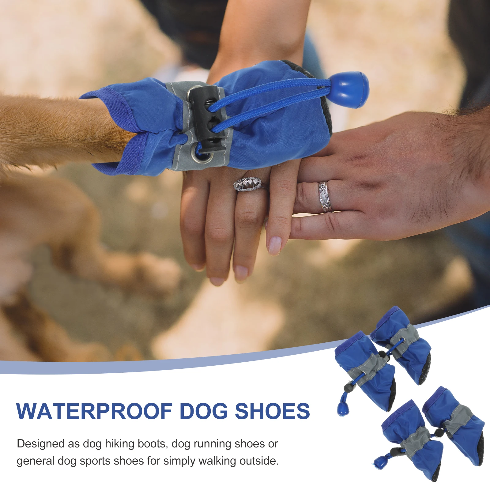 

4 pcs Dog Waterproof Boots Soft Rubber Sole Paw Protectors for Small Dogs Pet Shoes Anti Slip Dog Sport Shoes
