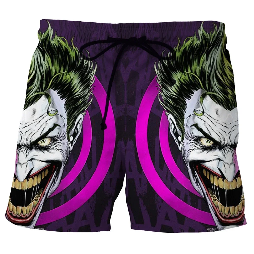 Man's Beach Shorts Pocket Swim Sports Short Pant Holiday Cartoon 3D Print  Thin Loose Gym Shorts Surfing Board Swimsuit