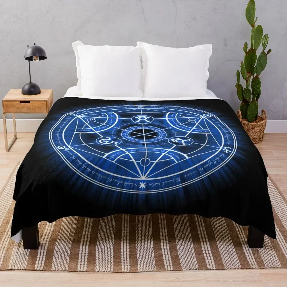 

Human Transmutation Circle Throw Blanket Lightweight Warm Blanket for Travel Camping