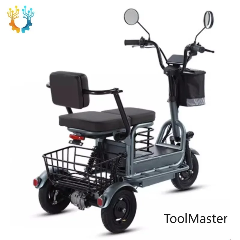

【2026】Powerful Parent Child Adult Electric Tricycle 3 Wheel For Elderly 2 Seat 800W Battery Removable Long Range Electric Scoote