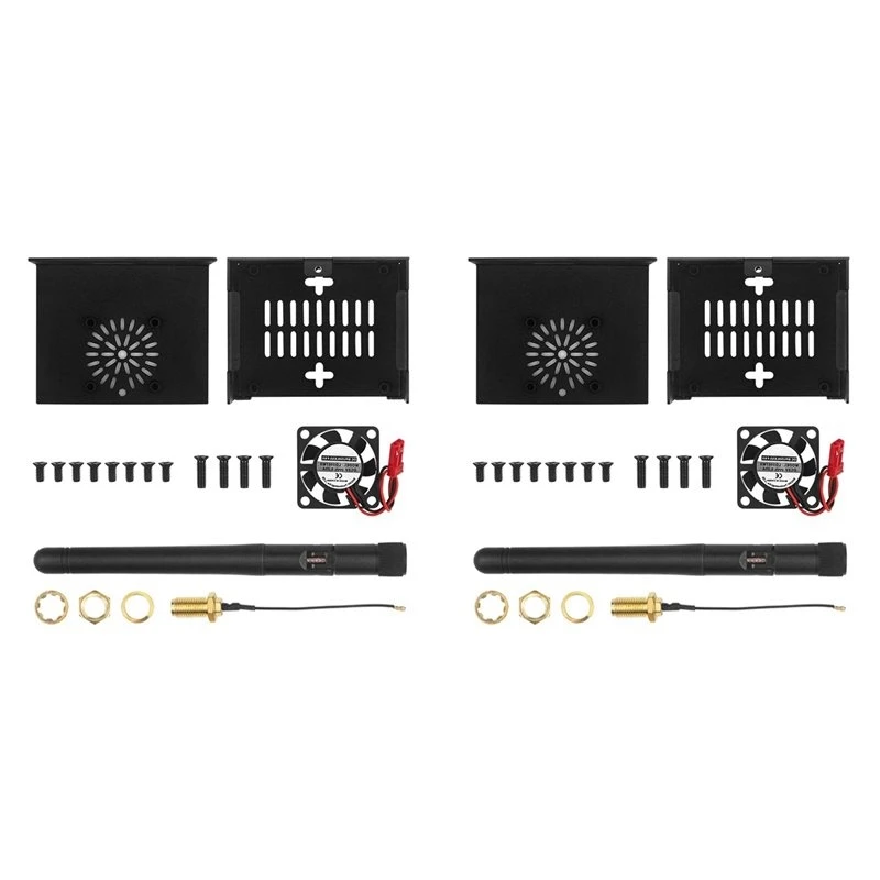 2X For Orange Pi Zero 3 Metal Case, Metal Case With Fan & Heatsink For Orange Pi Zero 3 Accessories (With Antenna) Top-Rated