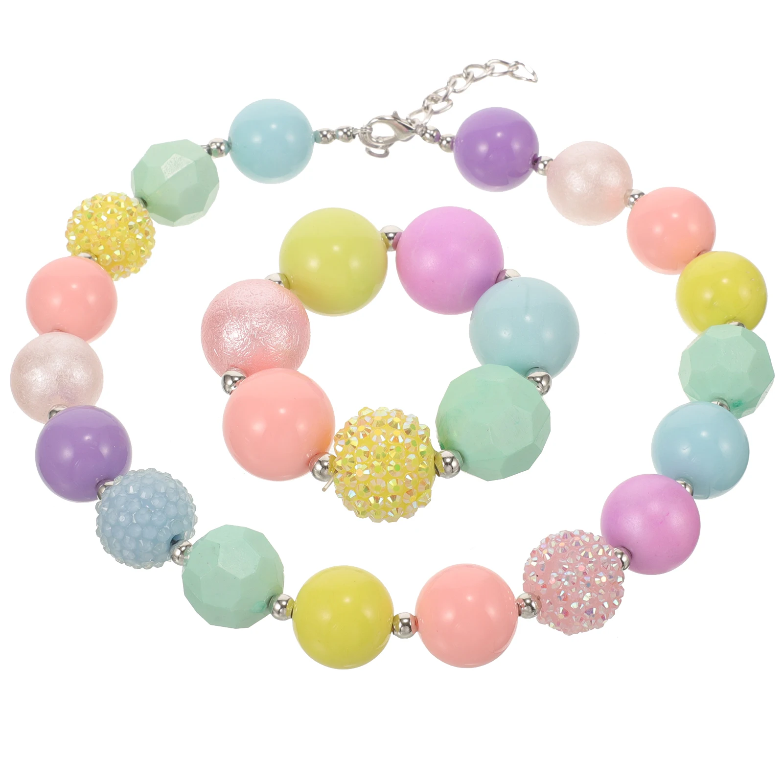 Kit de collier et de Bracelet pour enfants, perles acryliques, bijoux à breloques, thème de pâques, pendentif, cadeau pour enfants, vêtements de santé, festifs