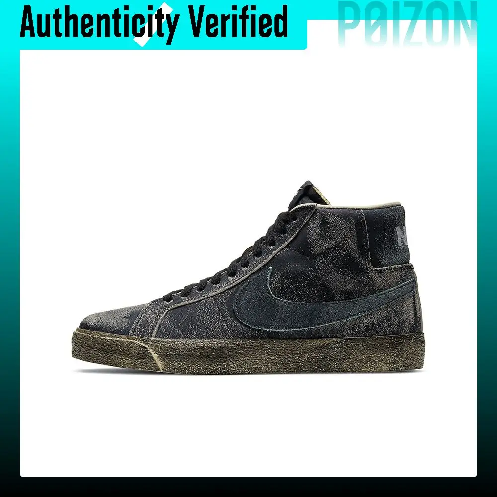 Nike Blazer Faded Black Mid top Skateboard Shoes Unisex Washed Black DA1839-001